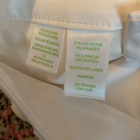 Lilly Pulitzer Luxletic Cameron Golf Pants UPF 50+ Resort White Size 6 - Picture 7 of 7